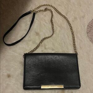Michael Kors Black & Gold Crossbody- Wallet on Chain